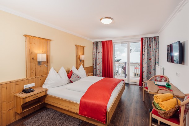 Doppelbett im Hotel Br&uuml;ckenwirt